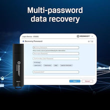 Load image into Gallery viewer, Kingston Ironkey D500S 16GB Encrypted Flash Drive | Dual Hidden Partition | FIPS 140-3 Level 3 | XTS-AES 256-bit | BadUSB and Brute Force Protection | Multi-Pin Option | IKD500S/16GB,Black_922