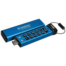 Load image into Gallery viewer, Kingston Ironkey Keypad 200 USB-C 16GB Encrypted Flash Drive | OS Independent | FIPS 140-3 Level 3 | XTS-AES 256-bit | BadUSB and Brute Force Protection | Multi-Pin Option | IKKP200C/16GB_1