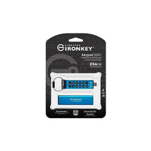 Load image into Gallery viewer, Kingston Ironkey Keypad 200 USB-C 256GB Encrypted Flash Drive | OS Independent | FIPS 140-3 Level 3 | XTS-AES 256-bit | BadUSB and Brute Force Protection | Multi-Pin Option | IKKP200C/256GB_138