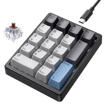 Load image into Gallery viewer, Kisnt KN17 Mechanical Numpad for Excel Financial Data Entry, Brownswitch_1