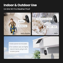 Load image into Gallery viewer, Kiwibit Security Cameras Wireless Outdoor, 2K Outside Camera for Home Security, Battery Camera, Magnetic Mount, AI Detection, Color Night Vision, Spotlight, Waterproof, 2.4GHz WiFi, Cloud & SD Storage, white_671