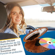 Load image into Gallery viewer, KLIM Discover - Portable CD Player with Long-Lasting Battery - with Headphones - Radio FM - Compatible MP3 CD Player Portable - SD Card, FM Transmitter, Bluetooth - Ideal for Cars, Wood_685