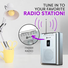 Load image into Gallery viewer, KLIM K8 Cassette Tape Player Portable - Cassette Recorder - NEW Version - AM/FM - Built-in Microphone & Speaker - Headphone Jack & Earphones - Silver_173