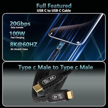 Load image into Gallery viewer, KMMXXCPM USB c Cable 3.2 gen 2 Data Transfer 20gbpsType C to Type C Long Cable 16.5ft/5m PD 100W Fast Charge4k@60hz Video Cable for Monitor._165