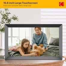 Load image into Gallery viewer, KODAK 15.6 Inch Large WiFi Digital Picture Frame, 1920x1080 FHD Touch Screen Electronic Photo Frame with AI Photo Art, 32GB Storage, 6 Ways Sharing Photos & Videos, for Mom Family, Black_7220