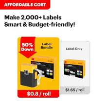 Load image into Gallery viewer, KODAK Label Maker Machine + 12-Pack Refills Bundle, Safe Blade Label Printer for Office, School & Home Organization, Yellow_72