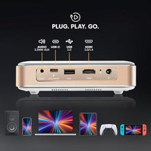 Load image into Gallery viewer, KODAK Luma 400 Smart Portable Projector, Mini Projector with Apps, White_552