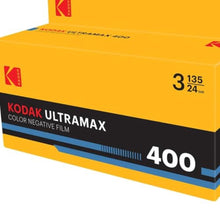 Load image into Gallery viewer, Kodak UltraMax 400 Color 135 Negative Roll Film, 24 Exposures, 3-Pack_2158