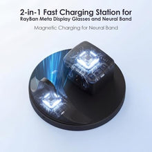 Load image into Gallery viewer, KONAFEI 2-in-1 Charging Dock Compatible with Ray Ban Meta Display Smart Glasses & Neural Band, Magnetic Fast Charger for RayBan Meta Display Glasses Accessories, Black_655
