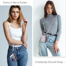 Load image into Gallery viewer, Konstreet for Samsung Galaxy Z Flip 7 Case Crossbody Retro PU Leather Flip Case with Magnetic Closure and Card Holder Strap Wristlet for Men Women (Pink)_3650