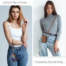 Load image into Gallery viewer, Konstreet for Samsung Galaxy Z Flip 7 Case Crossbody Retro PU Leather Flip Case with Magnetic Closure and Card Holder Strap Wristlet for Men Women (Brown)_3515