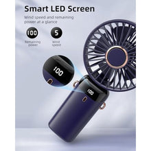 Load image into Gallery viewer, Koonie Handheld Fan, 5 Speeds, 8H Battery, 90 Tilt, Rechargeable, Blue_1298