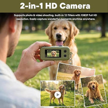 Load image into Gallery viewer, KoveYzao 1080P Keychain Camera with 8GB Card, Retro 2MP Mini Digicam, ArmyGreen_954