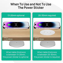 Load image into Gallery viewer, KPON Invisible Wireless Charger, 30mm Under Table Wireless Charger Mat,Furniture Desk Wireless Charging Station for iPhone 15/14/13/12/11/Pro Max//Google Pixel/Samsung/LG/Earbuds (with Adapter)-White_2262