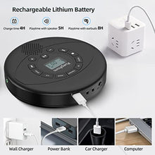 Load image into Gallery viewer, Kuephom Portable CD Player with Speaker & Headphones, Black_796
