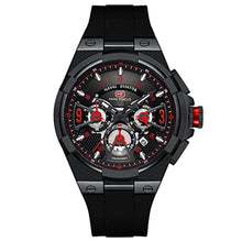 Load image into Gallery viewer, KXAITO Mens Watches Military Sport Waterproof Chronograph Watch Luminous Silicon Strap Casual Watches for Men Fashion Analog Quartz Business Wrist Watch Clock, 0349G Black&Orange, Large, Chronograph_2210