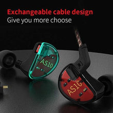 Load image into Gallery viewer, KZ AS10 Monitors Headphone Earbuds 5 Balanced Armature Driver, Noise Cancelling Headphones Wired IEMS Ear Phones with 2 Pin Detachable Cable for Musician Singer Church, Green_1172