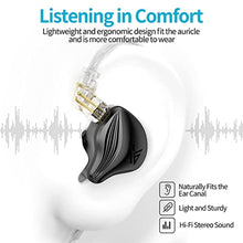 Load image into Gallery viewer, KZ ZEX Wired Earphone, Electrostatic + Dynamic Hybrid Earphone HiFi in Ear Monitor Headphones with Detachable Cable, 3.5mm Jack Gifts for Fathers, Mothers, Friends (Black, Without Mic)_899