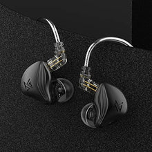 Load image into Gallery viewer, KZ ZEX Wired Earphone, Electrostatic + Dynamic Hybrid Earphone HiFi in Ear Monitor Headphones with Detachable Cable, 3.5mm Jack Gifts for Fathers, Mothers, Friends (Black, Without Mic)_902