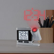Load image into Gallery viewer, La Crosse Technology 616-12667-INT Silver Atomic Projection Alarm Clock with Temperature_40