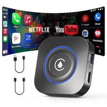 Load image into Gallery viewer, LAMVOSE Magic Box Wireless CarPlay Adapter, Upgraded CarPlay & Android Auto, Support USB Offline Media Strea*ming, Plug & Play, Watch YouTube On Car, Magic Box for Factory Wired Car Play, Black_1