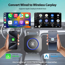 Load image into Gallery viewer, LAMVOSE Magic Box Wireless CarPlay Adapter, Upgraded CarPlay & Android Auto, Support USB Offline Media Strea*ming, Plug & Play, Watch YouTube On Car, Magic Box for Factory Wired Car Play, Black_205