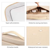 Load image into Gallery viewer, LANDICI 360Laptop Sleeve Case 13 13.6 Inch Compatible with MacBook Air 13 M1/M2/M3/M4 2020-2025, MacBook Pro 13/14, IPad Air/Pro 13, Waterproof Computer Bag Cover with Handle, Apricot_1019