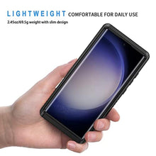 Load image into Gallery viewer, Lanhiem for Samsung S23 Ultra Phone Case, IP68 Waterproof Dustproof, Built-in Screen Protector, Rugged Full Body Shockproof Protective Cover for Samsung Galaxy S23 Ultra 5G, Black_8439