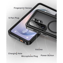 Load image into Gallery viewer, Lanhiem Magnetic for Samsung Galaxy S26 Ultra Case, IP68 Waterproof Dustproof, Built-in Screen Protector, Rugged Full Body Shockproof Cover for Galaxy S26 Ultra 5G 6.9 Inch, Black/Clear_632