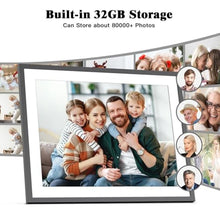 Load image into Gallery viewer, Large Digital Picture Frame 17" Digital Photo Frame - 1280x960 IPS Touch Screen, 32GB Smart Picture Frame, Motion Sensor, Auto-Rotate, Wall-Mounted, Share Photos Videos via App, Gifts for Women Men, Black_2524