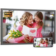 Load image into Gallery viewer, Large Digital Picture Frame 21.5"-WiFi-Photo-Frame - 32GB, 1920x1080 IPS FHD 1080P, Auto Rotate, Share Photo Video via App Email, Free Cloud Storage, Wall Mounted, Gift for Grandparents Father Mother, Black_1