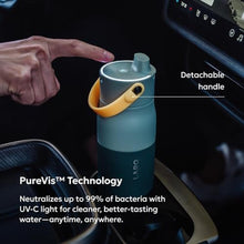 Load image into Gallery viewer, LARQ PureVis 2 Self Cleaning Water Bottle - UV Water Purifier with Filter Straw, Smart App Hydration Tracking, Insulated Stainless Steel - Granite White, 34 Oz, GraniteWhite_431