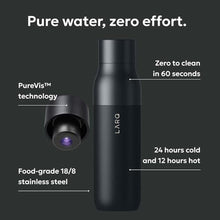 Load image into Gallery viewer, LARQ PureVis Smart Self-Cleaning UV Insulated Stainless Steel Water Bottle, ObsidianBlack_932