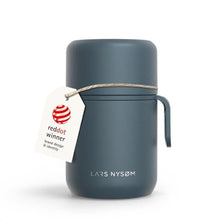 Load image into Gallery viewer, LARS NYSM Stainless Steel Vacuum Insulated Food Jar - Leakproof Lunch Pot & Lunch Jar for Hot and Cold Food, Wide Mouth, Portable Soup Container for Work & Travel (Stone Blue, 17oz), StoneBlue_1
