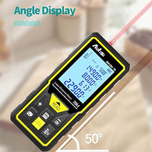 Load image into Gallery viewer, Laser Measure, Aufisi 229FT/100M Multifunctional Laser Measuring Tool M/in/Ft Unit Switching Backlit LCD Laser Distance Meter Area Volume Angle Sensor and Pythagorean Mode, Mens Gadgets, Yellow_6378