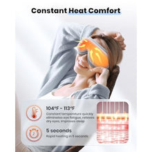 Load image into Gallery viewer, latumab Eye Massager with Heat, Heated Eye Mask with Bluetooth Music, Face Massager, Mask for Migraine & Headache Relief, Improved Sleep, Birthday Gifts for Mom Dad Women Men Her Him, White_3869