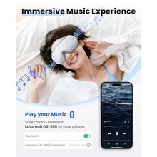 Load image into Gallery viewer, latumab Eye Massager with Heat, Heated Eye Mask with Bluetooth Music, Face Massager, Mask for Migraine & Headache Relief, Improved Sleep, Birthday Gifts for Mom Dad Women Men Her Him, White_3871