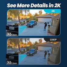 Load image into Gallery viewer, Laview 2K Solar Security Cameras Wireless Outdoor, Rechargeable Battery Wifi Cameras for Home Security with Spotlight Color Night Vision,Siren Alarm,AI Human Detection,IP65,2-Way Talk,Cloud/SD Storage, White_1488