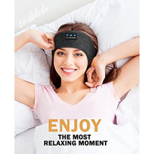 Load image into Gallery viewer, LC-dolida Sleep Headphones Headband Bluetooth 5.4, Headband Earphones Wireless with USB C Charge Port, Sleep Mask for Sleeping, Sports, Gifts, Workout, Jogging, Yoga, Insomnia, Air Travel, Meditation, Black_8137