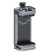 Load image into Gallery viewer, Leaplumin Aluminum Phone Mount for Tripod, Adjustable Phone Tripod Mount with Cold Shoe & Arca Swiss Quick Release Plate,Universal Adjustable Clamp Suitable for iPhone 14 pro/13 Pro/12/11/Samsung, Gray_1
