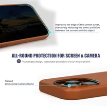 Load image into Gallery viewer, Leather Case for iPhone 16 Pro Brown Compatible with MagSafe Men Women_134