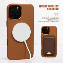 Load image into Gallery viewer, Leather Case for iPhone 16 Pro Brown Compatible with MagSafe Men Women_135