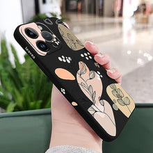 Load image into Gallery viewer, LEECG for iPhone 15 Pro Max Case, Side Flowers Pattern Design Slim Soft Protector Phone Cover for iPhone 15 Pro Max, Morandi Black, MorandiBlack_27