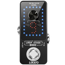 Load image into Gallery viewer, LEKATO Looper Guitar Pedal Guitar Loop Pedal Tuner Pedal 9 Loops 40 Minutes Record Time Unlimited Overdubs for Electric Guitar Bass (Black), BlackLooper_1