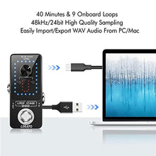 Load image into Gallery viewer, LEKATO Looper Guitar Pedal Guitar Loop Pedal Tuner Pedal 9 Loops 40 Minutes Record Time Unlimited Overdubs for Electric Guitar Bass (Black), BlackLooper_8828