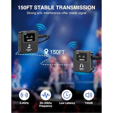 Load image into Gallery viewer, LEKATO Wireless in-Ear Monitor MS-20 Charging, 30H Battery Life with Box, 2.4G IEM System 1Transmitter 2 Receivers Auto-Pairing,OTG Support,One to More, in-Ear Monitoring for Studio,Live,Singer,Band_485