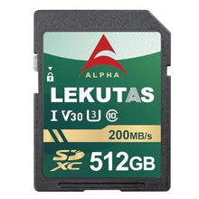 Load image into Gallery viewer, LEKUTAS 512GB SDXC UHS-I Memory Card SD Card - Up to 200MB/s Read Speed, Green_1