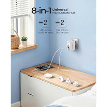 Load image into Gallery viewer, LENCENT Multiport International USB Wall Charger, 4 Port European Adapter, white_8096