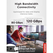 Load image into Gallery viewer, Lenovo ThinkPad Thunderbolt 5 Smart Dock 7500, 120Gbps Data Transfer, 180W Power Delivery, Multiple Display Support, 2.5Gbps Ethernet, Black, EclipseBlack_220