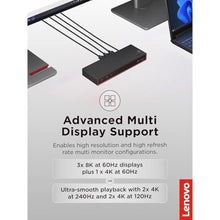Load image into Gallery viewer, Lenovo ThinkPad Thunderbolt 5 Smart Dock 7500, 120Gbps Data Transfer, 180W Power Delivery, Multiple Display Support, 2.5Gbps Ethernet, Black, EclipseBlack_221